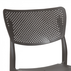 Τραπεζαρία Groovy-Ignite pakoworld σετ 3τεμ PP ανθρακί 80x80x74,5εκ. (80x80x74,5εκ)