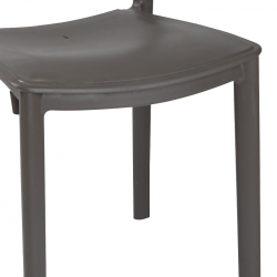 Τραπεζαρία Groovy-Ignite pakoworld σετ 3τεμ PP ανθρακί 80x80x74,5εκ. (80x80x74,5εκ)