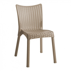 Τραπεζαρία Groovy-Confident pakoworld σετ 5τεμ PP cappuccino 80x80x74,5εκ. (80x80x74,5εκ)