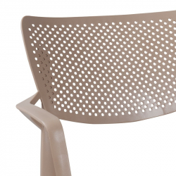 Τραπεζαρία Groovy-Frontline pakoworld σετ 5τεμ PP cappuccino 80x80x74,5εκ. (80x80x74,5εκ)