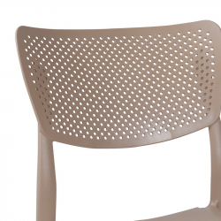 Τραπεζαρία Groovy-Ignite pakoworld σετ 5τεμ PP cappuccino 80x80x74,5εκ. (80x80x74,5εκ)