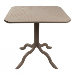 Τραπεζαρία Groovy-Ignite pakoworld σετ 5τεμ PP cappuccino 80x80x74,5εκ. (80x80x74,5εκ)