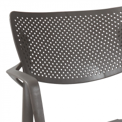 Τραπεζαρία Groovy-Frontline pakoworld σετ 5τεμ PP ανθρακί 80x80x74,5εκ. (80x80x74,5εκ)
