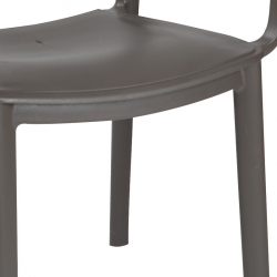 Τραπεζαρία Groovy-Frontline pakoworld σετ 5τεμ PP ανθρακί 80x80x74,5εκ. (80x80x74,5εκ)