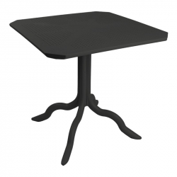 Τραπεζαρία Groovy-Frontline pakoworld σετ 5τεμ PP ανθρακί 80x80x74,5εκ. (80x80x74,5εκ)