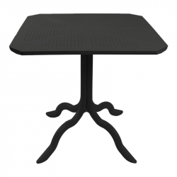Τραπεζαρία Groovy-Frontline pakoworld σετ 5τεμ PP ανθρακί 80x80x74,5εκ. (80x80x74,5εκ)
