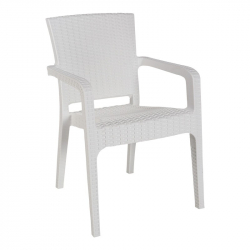 Τραπεζαρία Groovy-Halcyon pakoworld σετ 5τεμ PP λευκό 80x80x74,5εκ. (80x80x74,5εκ)