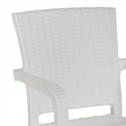 Τραπεζαρία Groovy-Halcyon pakoworld σετ 5τεμ PP λευκό 80x80x74,5εκ. (80x80x74,5εκ)