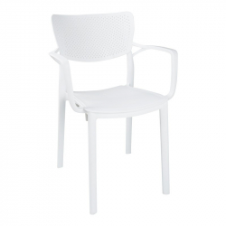 Τραπεζαρία Groovy-Fontline pakoworld σετ 5τεμ PP λευκό 80x80x74,5εκ. (80x80x74,5εκ)