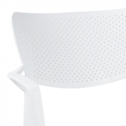 Τραπεζαρία Groovy-Fontline pakoworld σετ 5τεμ PP λευκό 80x80x74,5εκ. (80x80x74,5εκ)
