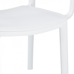 Τραπεζαρία Groovy-Fontline pakoworld σετ 5τεμ PP λευκό 80x80x74,5εκ. (80x80x74,5εκ)