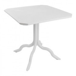Τραπεζαρία Groovy-Fontline pakoworld σετ 5τεμ PP λευκό 80x80x74,5εκ. (80x80x74,5εκ)
