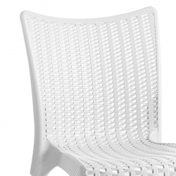 Τραπεζαρία Groovy-Confident pakoworld σετ 3τεμ PP λευκό 80x80x74,5εκ. (80x80x74,5εκ)