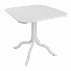 Τραπεζαρία Groovy-Festive pakoworld σετ 3τεμ PP λευκό 80x80x74,5εκ