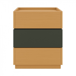 Κομοδίνο Sonlen pakoworld mdf σε sonoma-ανθρακί απόχρωση 60x40x66εκ