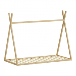 Παιδικό κρεβάτι Lilly τ.Montessori  pakoworld ξύλο πεύκου σε φυσική απόχρωση 90x190εκ