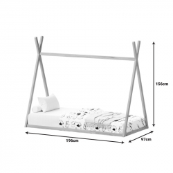 Παιδικό κρεβάτι Lilly τ.Montessori  pakoworld ξύλο πεύκου σε φυσική απόχρωση 90x190εκ