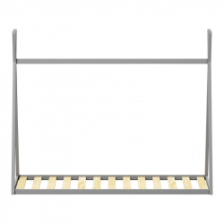 Παιδικό κρεβάτι Lilly τ.Montessori pakoworld ξύλο πεύκου σε γκρι απόχρωση 90x190εκ