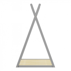 Παιδικό κρεβάτι Lilly τ.Montessori pakoworld ξύλο πεύκου σε γκρι απόχρωση 90x190εκ