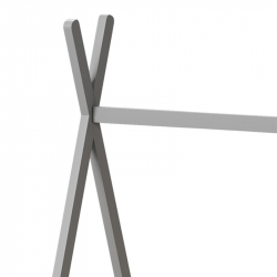 Παιδικό κρεβάτι Lilly τ.Montessori pakoworld ξύλο πεύκου σε γκρι απόχρωση 90x190εκ