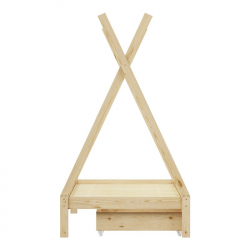 Παιδικό κρεβάτι Lalitto τ.Montessori με 2 συρτάρια τ.Montessori  pakoworld ξύλο πεύκου σε φυσική απόχρωση 90x190εκ