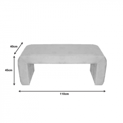 Σκαμπό Gagga Inart βελούδο ύφασμα σε πράσινη απόχρωση 110x40x45εκ