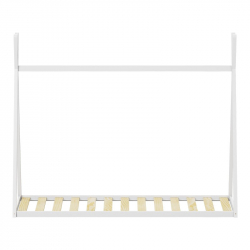 Παιδικό κρεβάτι Lilly τ.Montessori pakoworld ξύλο πεύκου σε λευκή απόχρωση 90x190εκ