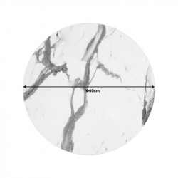Επιφάνεια τραπεζιού Melody pakoworld HPL λευκό μαρμάρου 60x60εκ πάχους 12mm (60x60x1,2εκ)