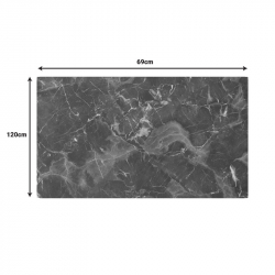 Επιφάνεια τραπεζιού Vergia pakoworld HPL σε ανθρακί όψης μαρμάρου 69x120εκ πάχους 12mm (69x120x1,2εκ)