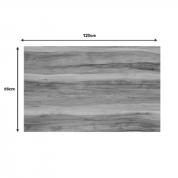 Επιφάνεια τραπεζιού Noble pakoworld HPL καρυδί 69x120εκ πάχους 12mm (69x120x1,2εκ)