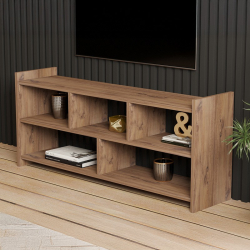 Έπιπλο τηλεόρασης Kapri pakoworld σε sonoma απόχρωση 120x28x55εκ