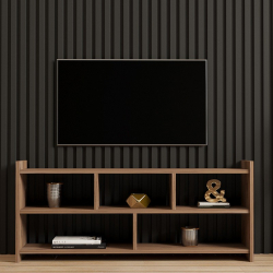 Έπιπλο τηλεόρασης Kapri pakoworld σε sonoma απόχρωση 120x28x55εκ