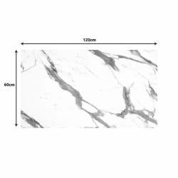 Επιφάνεια τραπεζιού Melody pakoworld HPL λευκό μαρμάρου 69x120εκ πάχους 12mm (69x120x1,2εκ)