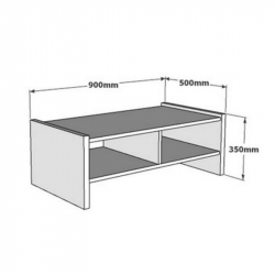 Τραπέζι σαλονιού Tiena pakoworld σε oak απόχρωση 90x50x35εκ
