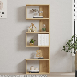 Βιβλιοθήκη Cascade pakoworld σε oak απόχρωση 51.8x22x150εκ