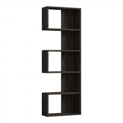 Βιβλιοθήκη Cascade pakoworld σε σκούρο καρυδί απόχρωση 51.8x22x150εκ