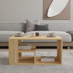 Τραπέζι σαλονιού Sobu pakoworld σε oak απόχρωση 80x50x40εκ