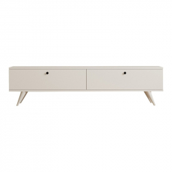Έπιπλο τηλεόρασης Jate pakoworld σε λευκή απόχρωση 160x25x40εκ