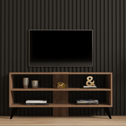 Έπιπλο τηλεόρασης Prestige pakoworld σε sonoma απόχρωση 120x29,6x50εκ