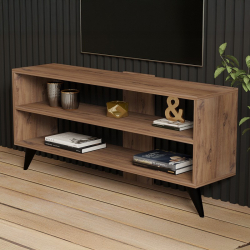 Έπιπλο τηλεόρασης Prestige pakoworld σε sonoma απόχρωση 120x29,6x50εκ