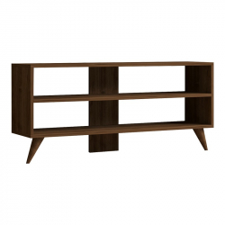 Έπιπλο τηλεόρασης Prestige pakoworld σε καρυδί απόχρωση 120x29,6x50εκ