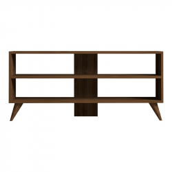 Έπιπλο τηλεόρασης Prestige pakoworld σε καρυδί απόχρωση 120x29,6x50εκ