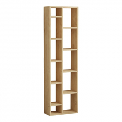 Βιβλιοθήκη Minicu pakoworld σε oak απόχρωση  44,4x19,6x150εκ