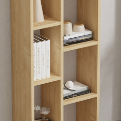 Βιβλιοθήκη Minicu pakoworld σε oak απόχρωση  44,4x19,6x150εκ