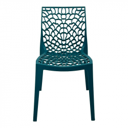 Καρέκλα στοιβαζόμενη Hush pakoworld pp σε μπλε απόχρωση 50x57x81εκ