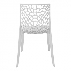 Καρέκλα στοιβαζόμενη Hush pakoworld pp σε λευκή απόχρωση 50x57x81εκ