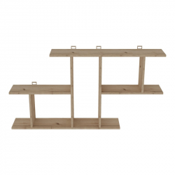 Ραφιέρα τοίχου Vertoura pakoworld σε oak απόχρωση 116x18.5x60cm (116x18,5x60εκ)