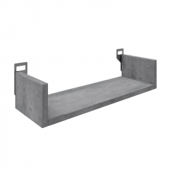 Ραφιέρα τοίχου Derva pakoworld σε cement γκρι απόχρωση 45x15x10cm (45x15x10εκ)