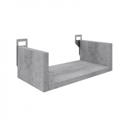 Ραφιέρα τοίχου Derva pakoworld σε cement γκρι απόχρωση 30x15x10cm (30x15x10εκ)