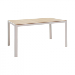 Τραπεζαρία Nares-Moly σετ 5τεμ pakoworld αλουμίνιο-textilene λευκό plywood φυσικό